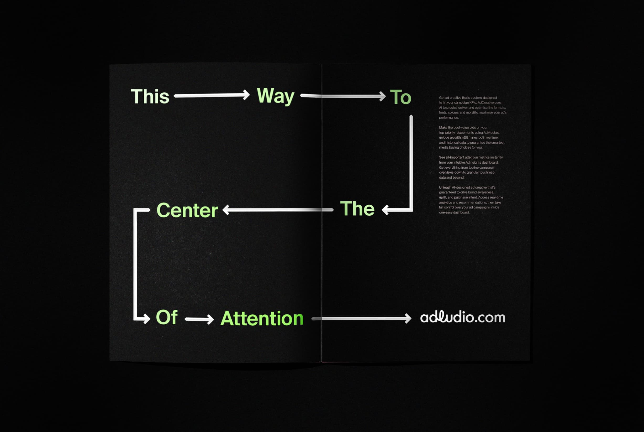 Adludio Brand Identity – Brochure spread