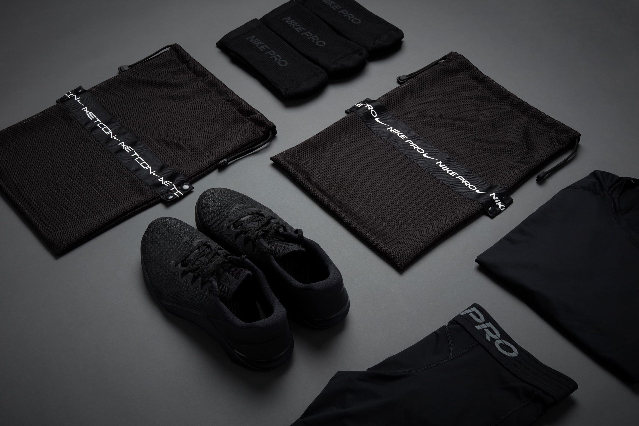 Photograph of the Nike Training pack complete with trainers and apparel.
