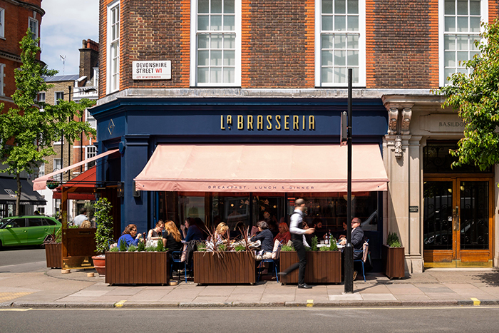 La Brasseria restaurant in Marylebone