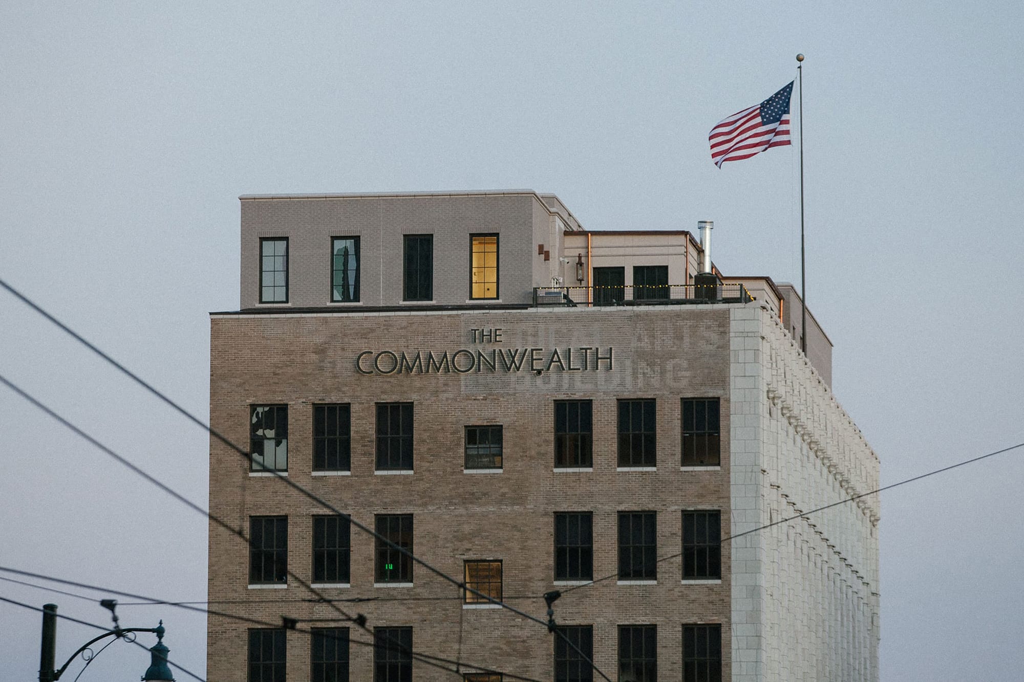 The Commonwealth in Memphis – renovated building showing main sign